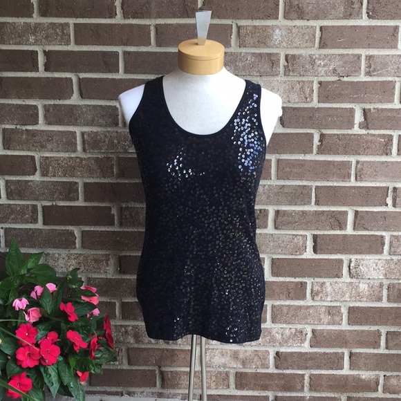 Tops - Black Sequin Tank- Never Worn